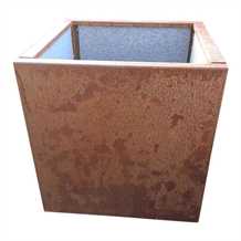 Plantekasse corten stål m/hjul 40x40x40